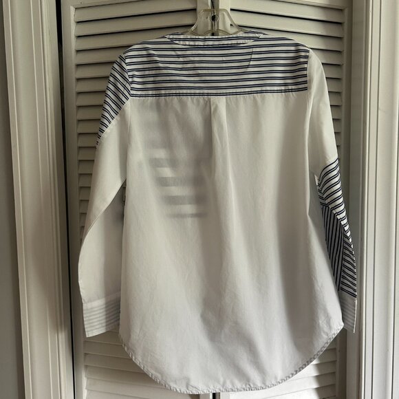 J. Crew Thomas Mason Tunic Top Womens Mixed Stripe Sz Small Preppy Coastal Chic - Picture 6 of 9